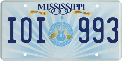 MS license plate IOI993