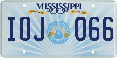 MS license plate IOJ066