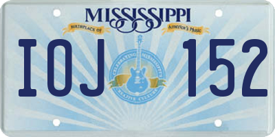 MS license plate IOJ152