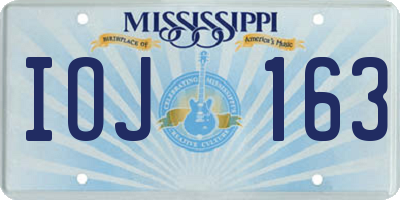 MS license plate IOJ163