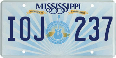 MS license plate IOJ237