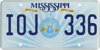 MS license plate IOJ336
