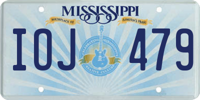 MS license plate IOJ479