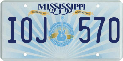 MS license plate IOJ570