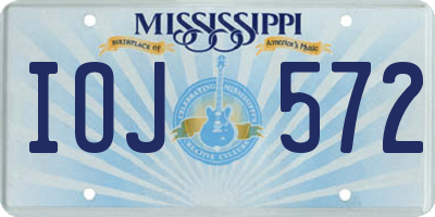 MS license plate IOJ572