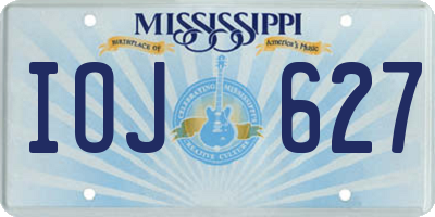 MS license plate IOJ627