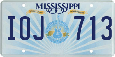 MS license plate IOJ713