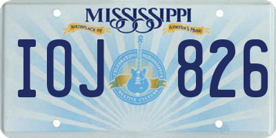 MS license plate IOJ826