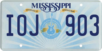 MS license plate IOJ903
