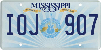MS license plate IOJ907