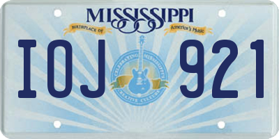 MS license plate IOJ921