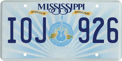 MS license plate IOJ926