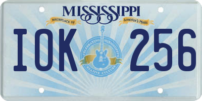 MS license plate IOK256