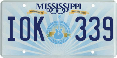 MS license plate IOK339