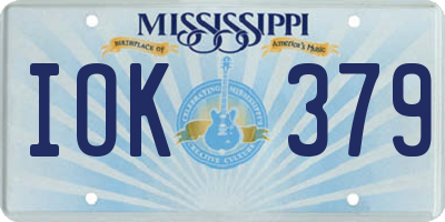MS license plate IOK379