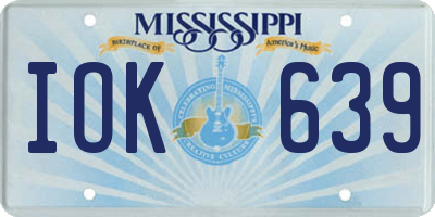 MS license plate IOK639