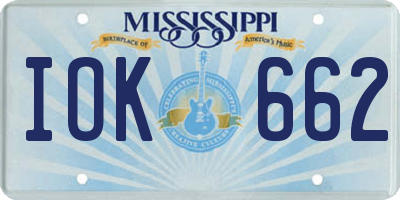 MS license plate IOK662