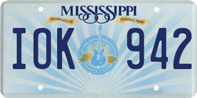 MS license plate IOK942