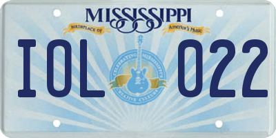 MS license plate IOL022