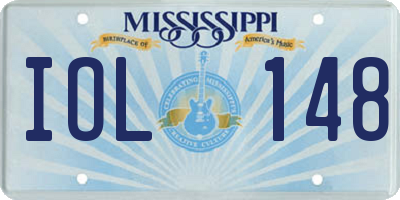 MS license plate IOL148