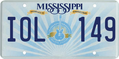 MS license plate IOL149