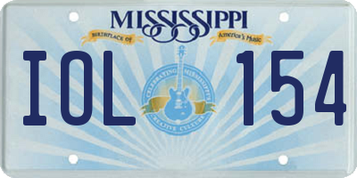MS license plate IOL154