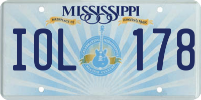 MS license plate IOL178