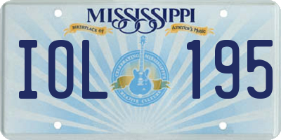 MS license plate IOL195