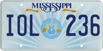 MS license plate IOL236