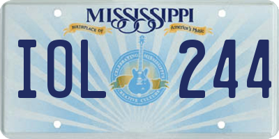 MS license plate IOL244