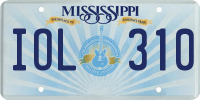 MS license plate IOL310