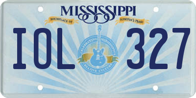 MS license plate IOL327