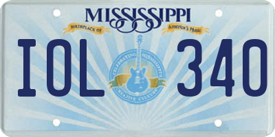 MS license plate IOL340