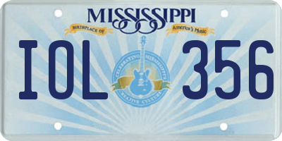 MS license plate IOL356