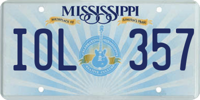 MS license plate IOL357