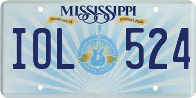 MS license plate IOL524