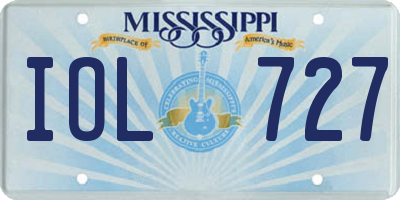 MS license plate IOL727