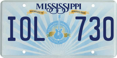 MS license plate IOL730
