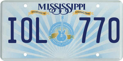 MS license plate IOL770