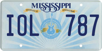 MS license plate IOL787