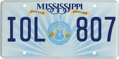 MS license plate IOL807