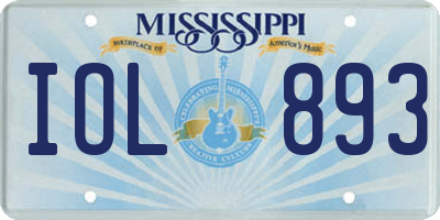 MS license plate IOL893