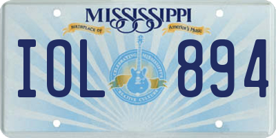 MS license plate IOL894