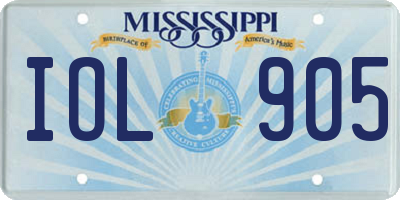 MS license plate IOL905