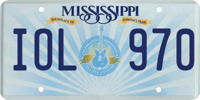 MS license plate IOL970