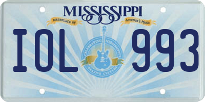 MS license plate IOL993
