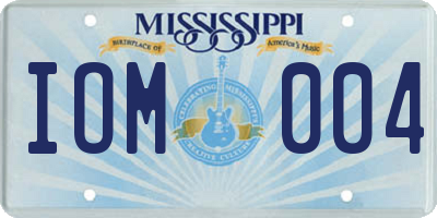 MS license plate IOM004