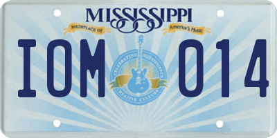 MS license plate IOM014