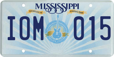 MS license plate IOM015