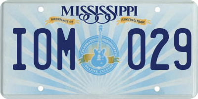 MS license plate IOM029